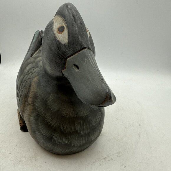 Hand Carved Wood Sculpture - Mandarin Duck Lite Size Hand Painted - Picture 5 of 15